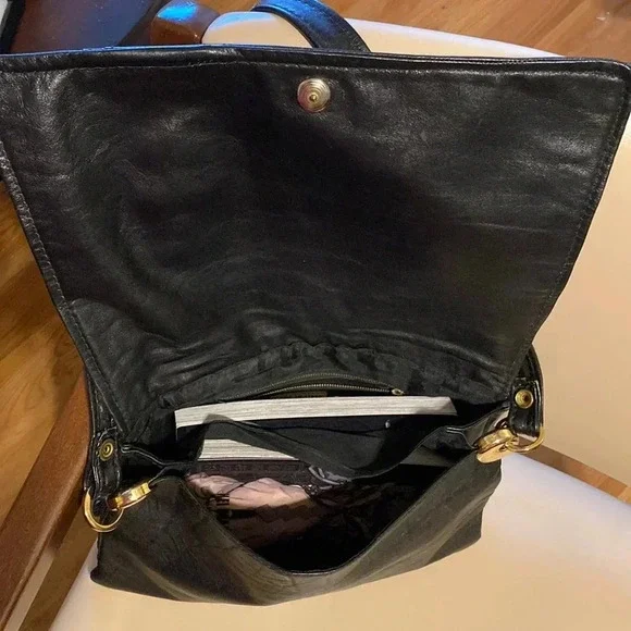 Vintage Genuine Leather Shoulder Bag Women - Great Condition - Very Elegant - Picture 7 of 16